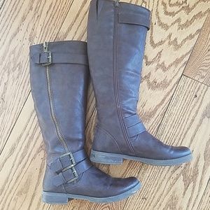 Maurice's tall brown boots